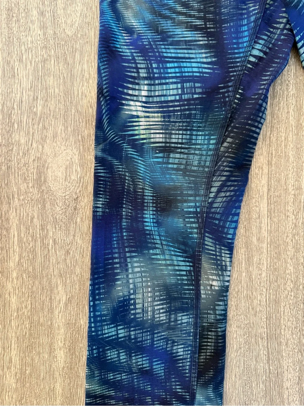 lululemon athletica Blue & Black Patterned High-Rise Leggings